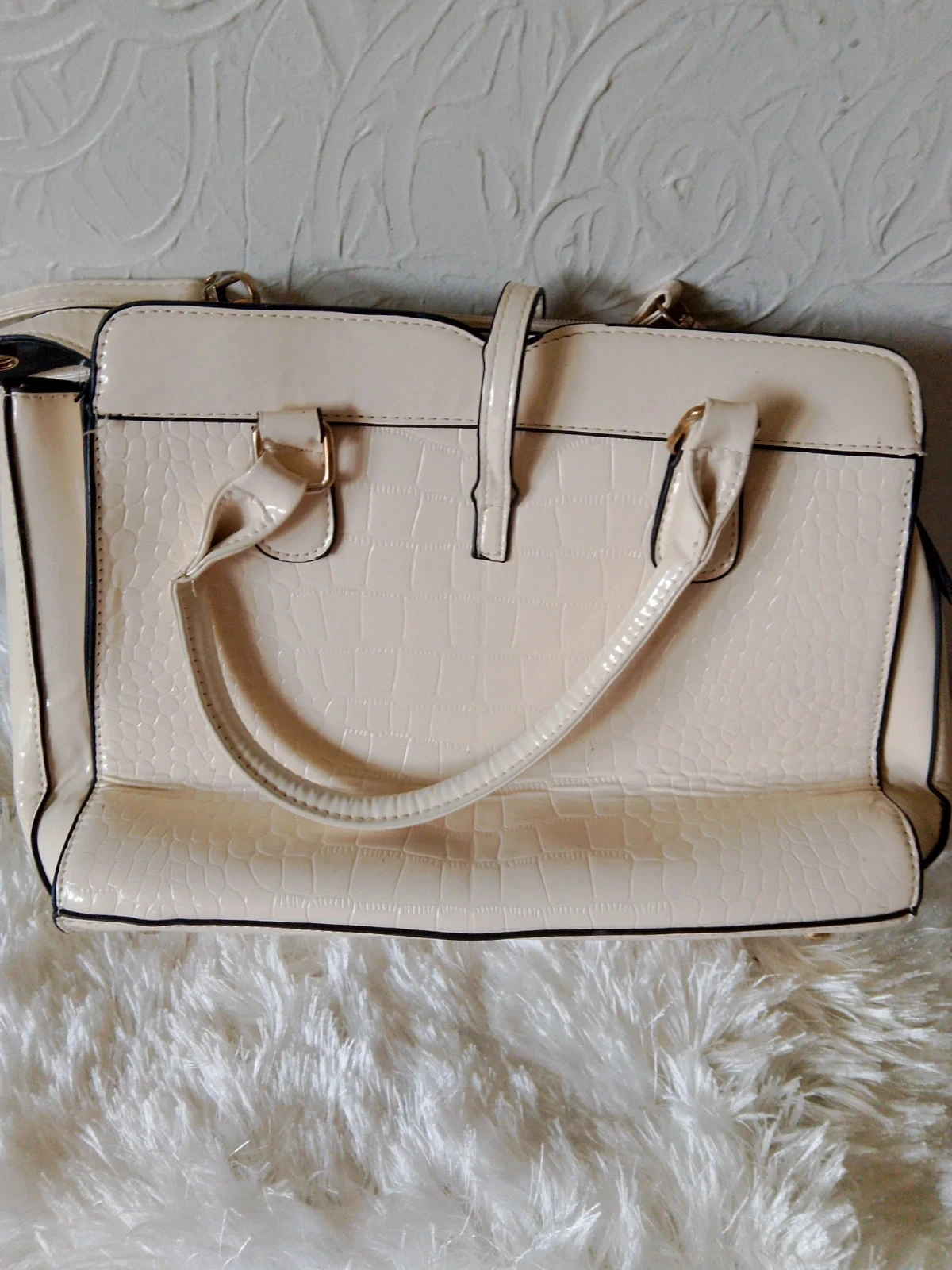Bolso de mano con bandolera de imitación de cocodrilo – photo 7